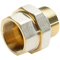 TIM Американка прямая с плоской прокладкой  ник.  1.1/4"г/ш HJS055BN