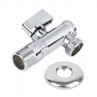 TiM Кран угловой  с фильтром  и отражателем 1/2"-1/2", хром BL5863.02