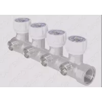 TiM Коллектор 90&deg; с регулирующими вентилями 3/4" х 1/2" - 4 вых., MR-03N-4